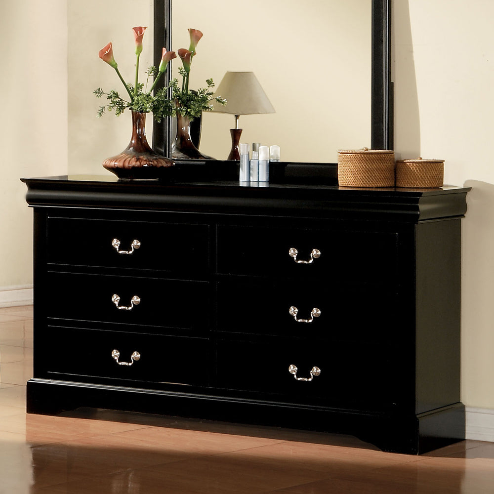 ACME Louis Philippe Dresser with Mirror, Platinum