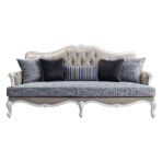 Ciddrenar Fabric & White Finish Sofa Model 54310 By ACME Furniture