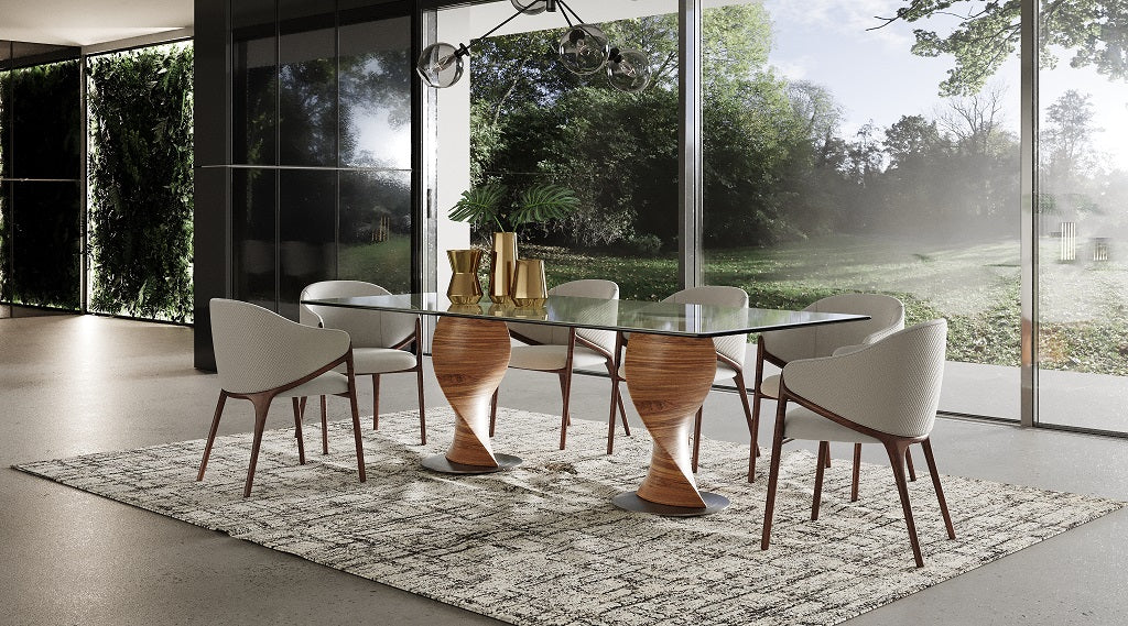 Modrest Channa - Modern Walnut Dining Table