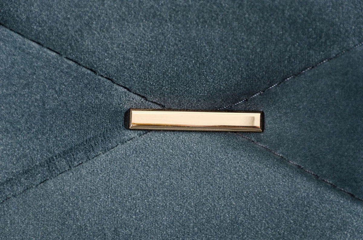 Divani Casa Chesterfield Blue Velvet Right Facing Sectional Sofa Model VG2T1222