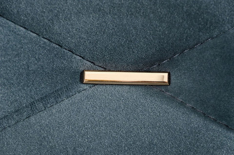 Divani Casa Chesterfield Blue Velvet Right Facing Sectional Sofa Model VG2T1222