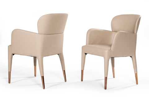 Modrest Ogden Modern Beige & Rosegold Dining Armchair Model VGCSACH-17193