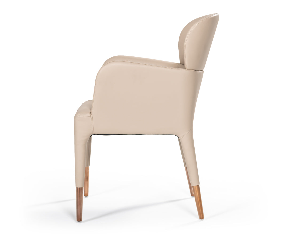 Modrest Ogden Modern Beige & Rosegold Dining Armchair Model VGCSACH-17193