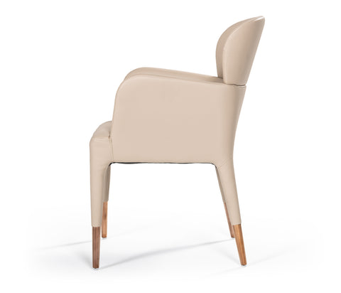 Modrest Ogden Modern Beige & Rosegold Dining Armchair Model VGCSACH-17193
