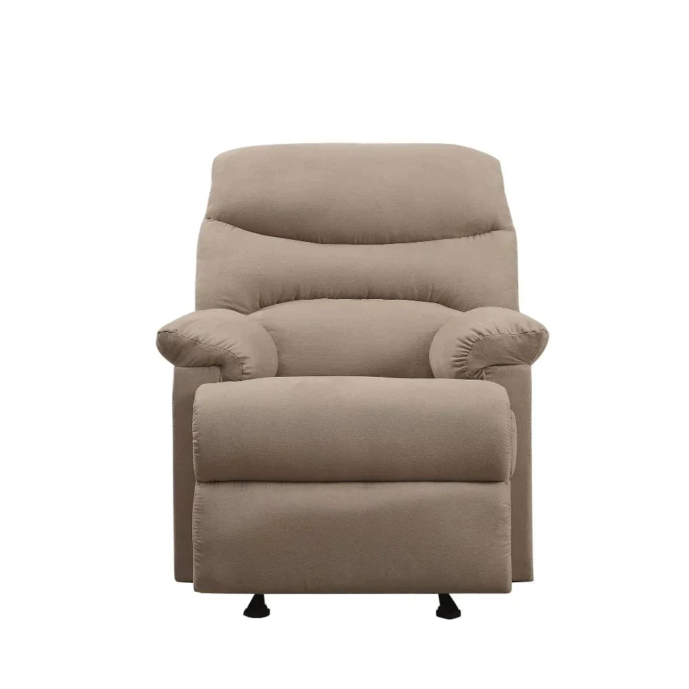 Arcadia Light Brown Microfiber Recliner Model 627 By ACME Furniture