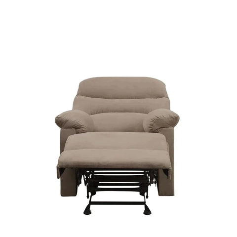 Arcadia Light Brown Microfiber Recliner Model 627 By ACME Furniture