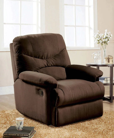 Arcadia Chocolate Microfiber Recliner Model 00632W By ACME Furniture