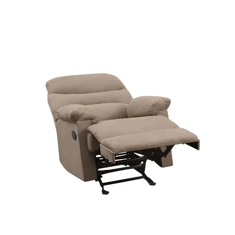 Arcadia Light Brown Microfiber Glider Recliner Model 634 By ACME Furniture