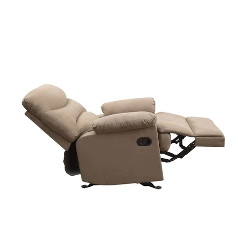 Arcadia Light Brown Microfiber Glider Recliner Model 634 By ACME Furniture