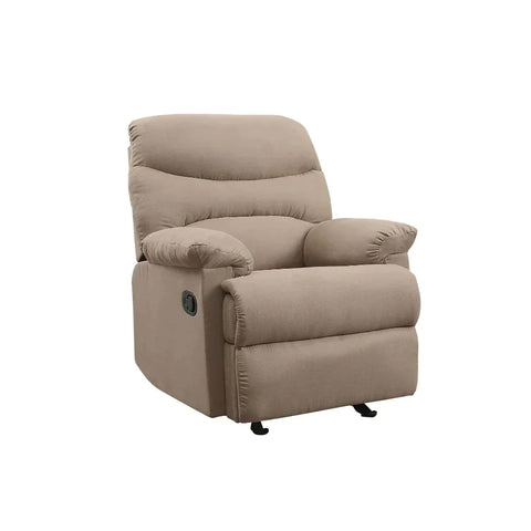 Arcadia Light Brown Microfiber Glider Recliner Model 634 By ACME Furniture