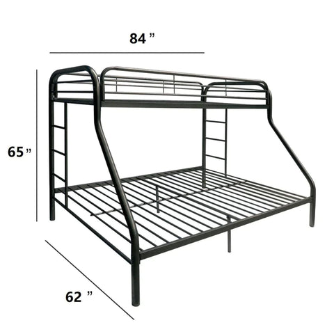 Tritan Black Twin XL/Queen Bunk Bed Model 02052BK By ACME Furniture