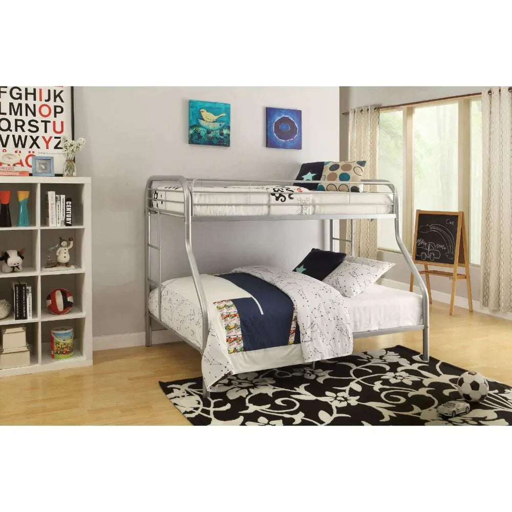 Tritan Silver Twin XL/Queen Bunk Bed Model 02052SI By ACME Furniture
