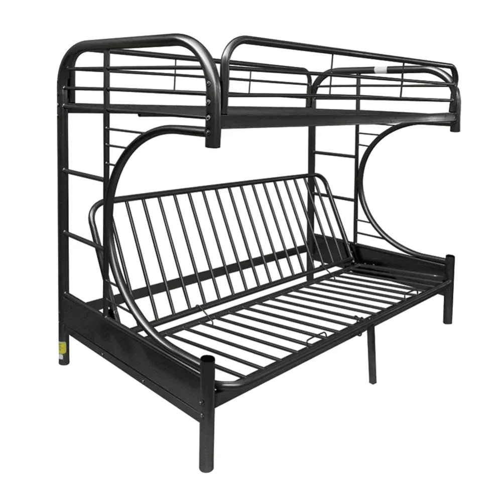 Eclipse Black Twin/Full/Futon Bunk Bed Model 02091W-BK By ACME Furniture