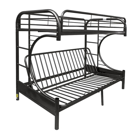 Eclipse Black Twin/Full/Futon Bunk Bed Model 02091W-BK By ACME Furniture