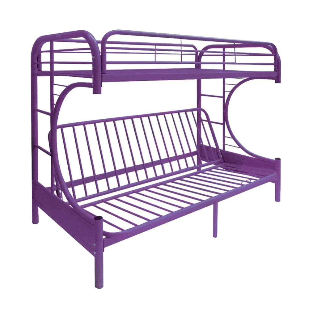 Eclipse Purple Twin/Full/Futon Bunk Bed Model 02091W-PU By ACME Furniture