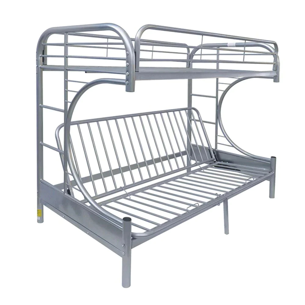 Eclipse Silver Twin/Full/Futon Bunk Bed Model 02091W-SI By ACME Furniture