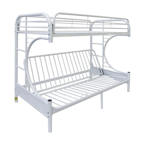 Eclipse White Twin/Full/Futon Bunk Bed Model 02091W-W By ACME Furniture