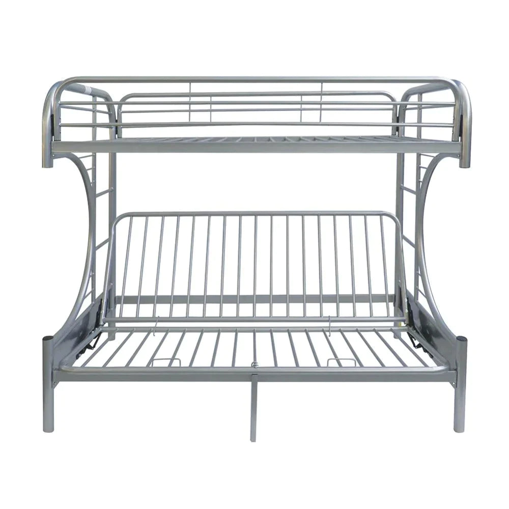 Eclipse Silver Twin XL/Queen/Futon Bunk Bed Model 02093SI By ACME Furniture