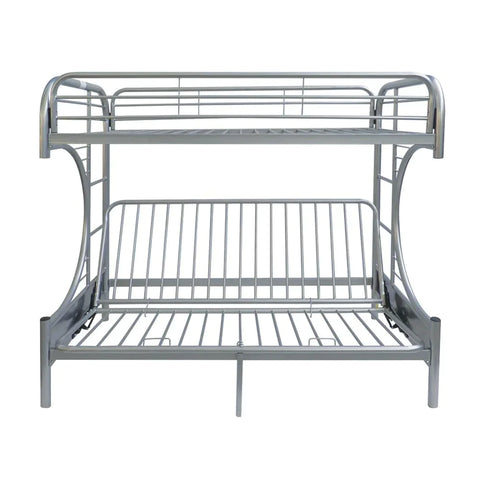Eclipse Silver Twin XL/Queen/Futon Bunk Bed Model 02093SI By ACME Furniture