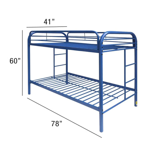 Thomas Blue Twin/Twin Bunk Bed Model 02188BU By ACME Furniture