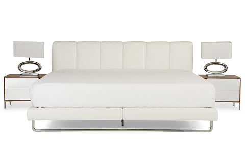 Heather Modern White Leather Bed Model VGKKB-259-WHT