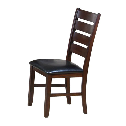Urbana Black PU & Cherry Side Chair Model 4624 By ACME Furniture