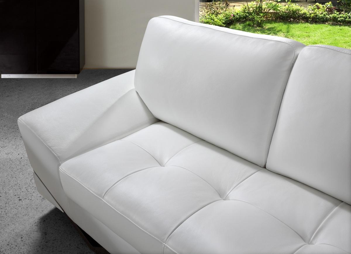 Divani Casa Vanity Modern White Leather Loveseat Model VG2T0744-LOVE-WHT