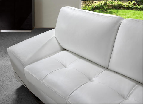 Divani Casa Vanity Modern White Leather Loveseat Model VG2T0744-LOVE-WHT