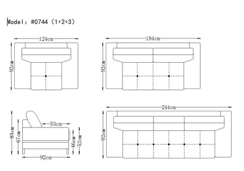 Divani Casa Vanity Modern White Leather Loveseat Model VG2T0744-LOVE-WHT