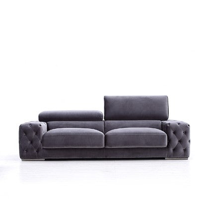 Divani Casa Trisha Modern Grey Fabric Loveseat Model VG2T-0766-LOVE-GRY