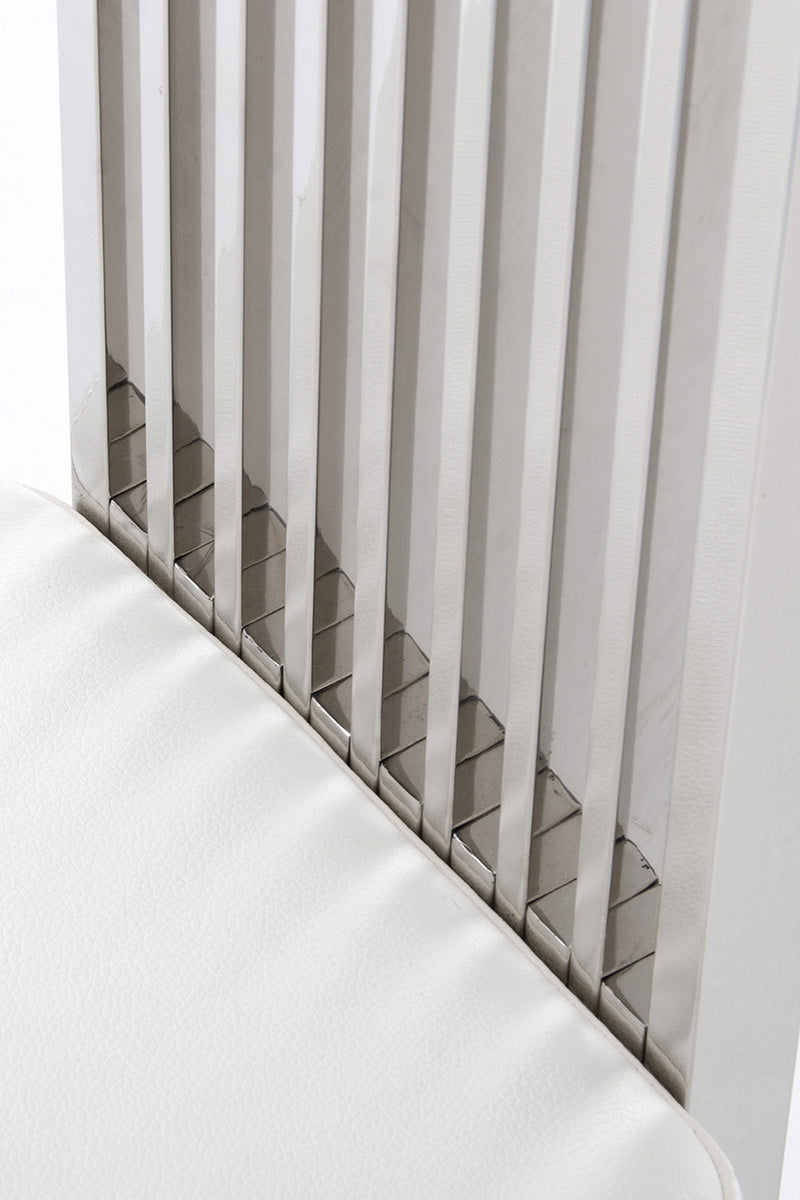 Modrest Elise Modern White Leatherette Dining Chair Model VGVCB8372-WHT