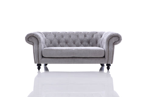 Divani Casa Alexandrina Grey Tufted Velvet Loveseat Model VG2T0892-LOVE-GRY