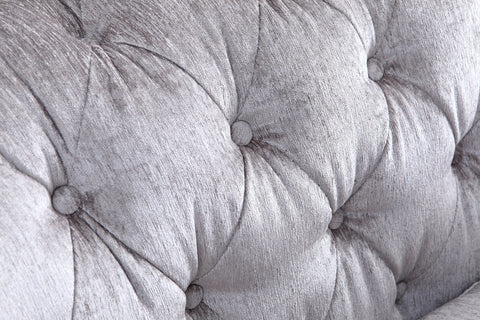 Divani Casa Alexandrina Grey Tufted Velvet Loveseat Model VG2T0892-LOVE-GRY