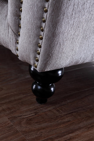 Divani Casa Alexandrina Grey Tufted Velvet Sofa Model VG2T0892-SOFA-GRY