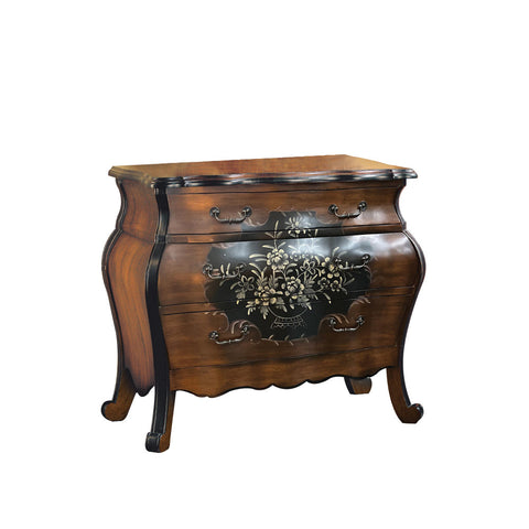 ACME Roma Oak Antique Black Chest Model 09205