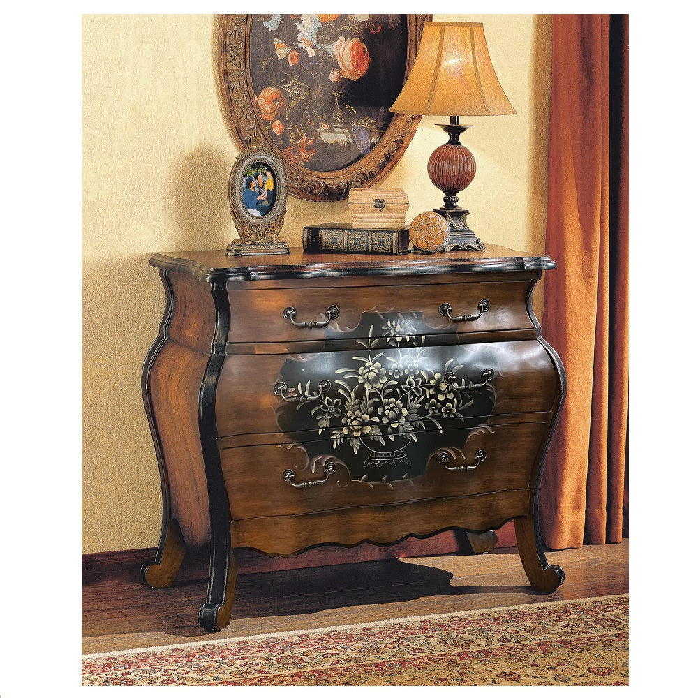 ACME Roma Oak Antique Black Chest Model 09205