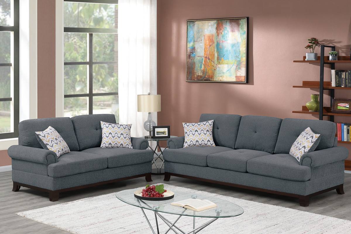 2 Piece Sofa Set Model F8840 By Poundex Furniture
