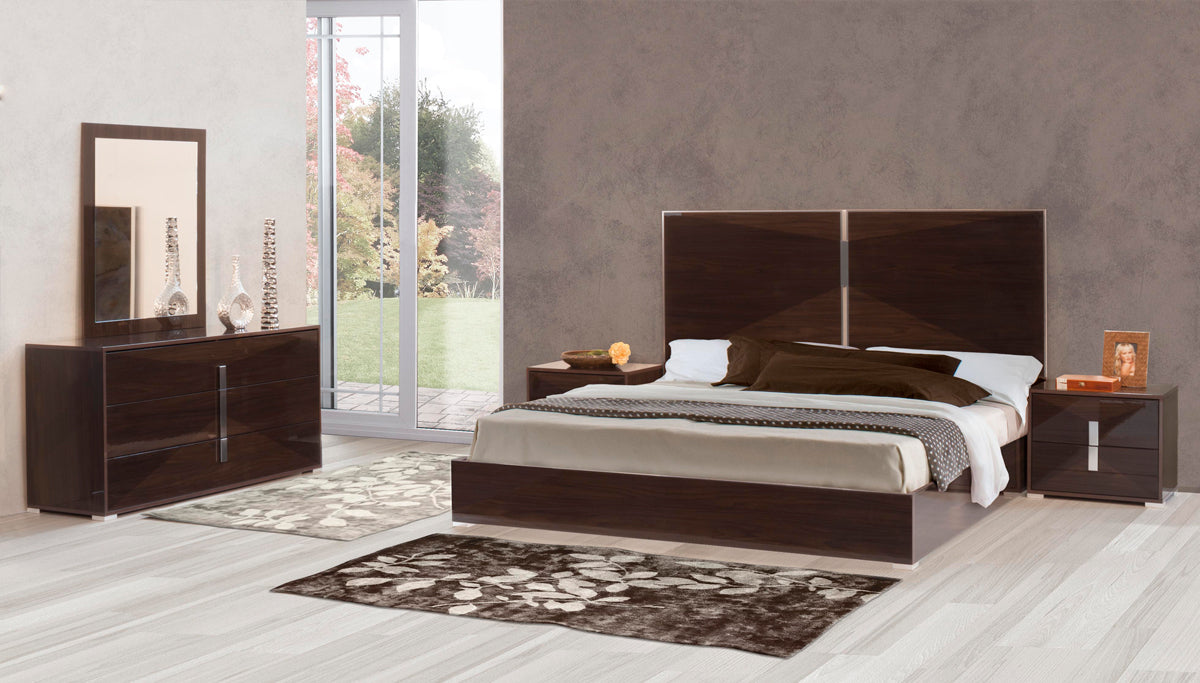 Eastern King Modrest Anastasia Italian Modern Ebony Bedroom Set Model VGACANASTASIA-SET-EK