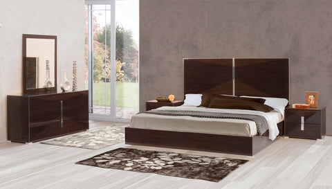 Eastern King Modrest Anastasia Italian Modern Ebony Bedroom Set Model VGACANASTASIA-SET-EK
