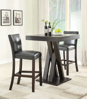 Coaster Alberton Upholstered Bar Stools Black and Cappuccino (Set of 2) Model 100056