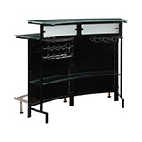 Coaster Keystone Glass Top Bar Unit Black Model 100139