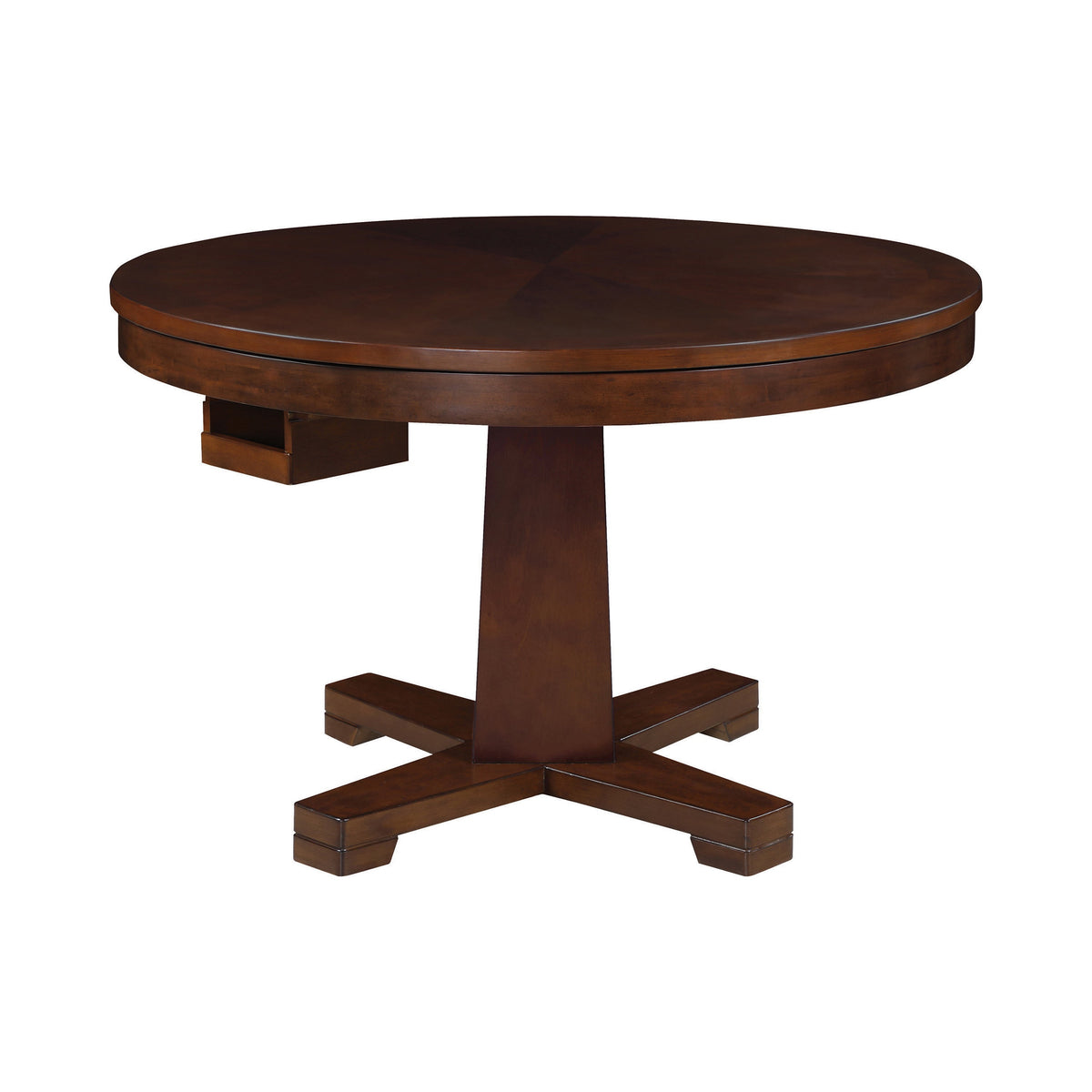 Coaster Marietta Round Wooden Game Table Tobacco Model 100171