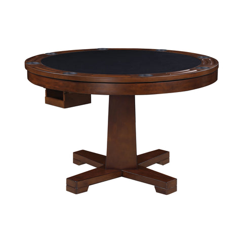 Coaster Marietta Round Wooden Game Table Tobacco Model 100171