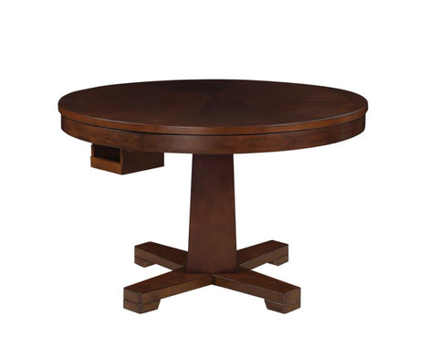 Coaster Marietta Round Wooden Game Table Tobacco Model 100171
