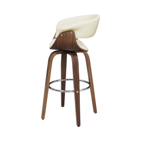Coaster Zion Upholstered Swivel Bar Stool Walnut and Ecru Model 100206