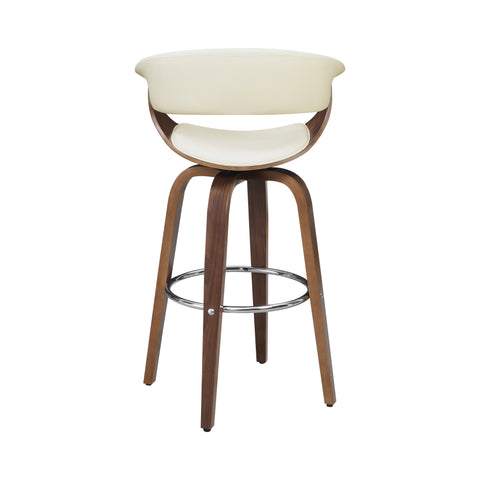 Coaster Zion Upholstered Swivel Bar Stool Walnut and Ecru Model 100206