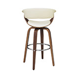 Coaster Zion Upholstered Swivel Bar Stool Walnut and Ecru Model 100206