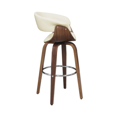 Coaster Zion Upholstered Swivel Bar Stool Walnut and Ecru Model 100206