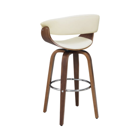 Coaster Zion Upholstered Swivel Bar Stool Walnut and Ecru Model 100206