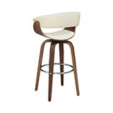 Coaster Zion Upholstered Swivel Bar Stool Walnut and Ecru Model 100206